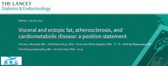 内脏肥胖是慢性社会疾病的危险因素，已在享有盛名的医学杂志《柳叶刀糖尿病与内分泌学》上发表的全球共识论文中得到认可
